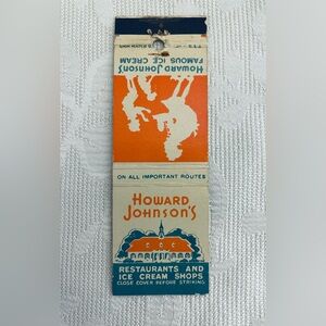 Matchbook Howard Johnson’s empty matchbox